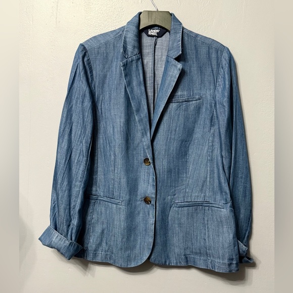 Lands' End Jackets & Blazers - NWOT Lands' End Classic Blue Denim Jacket